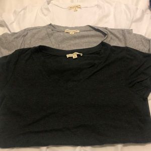 3  Never before worn 1X Plain V Neck Shirts